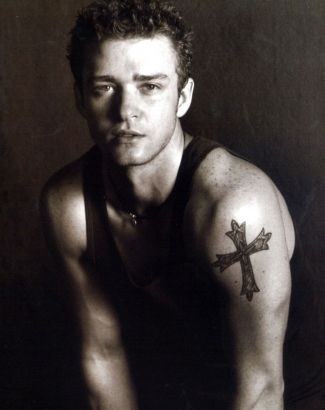 Justin Timberlake Christ Shoulder Tattoo